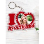 I Love My Girlfriend Photo Creative Keychain